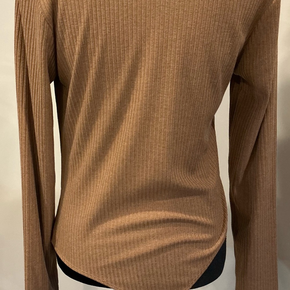 COS Camel Ribbed Knit Top - Picture 2 of 3